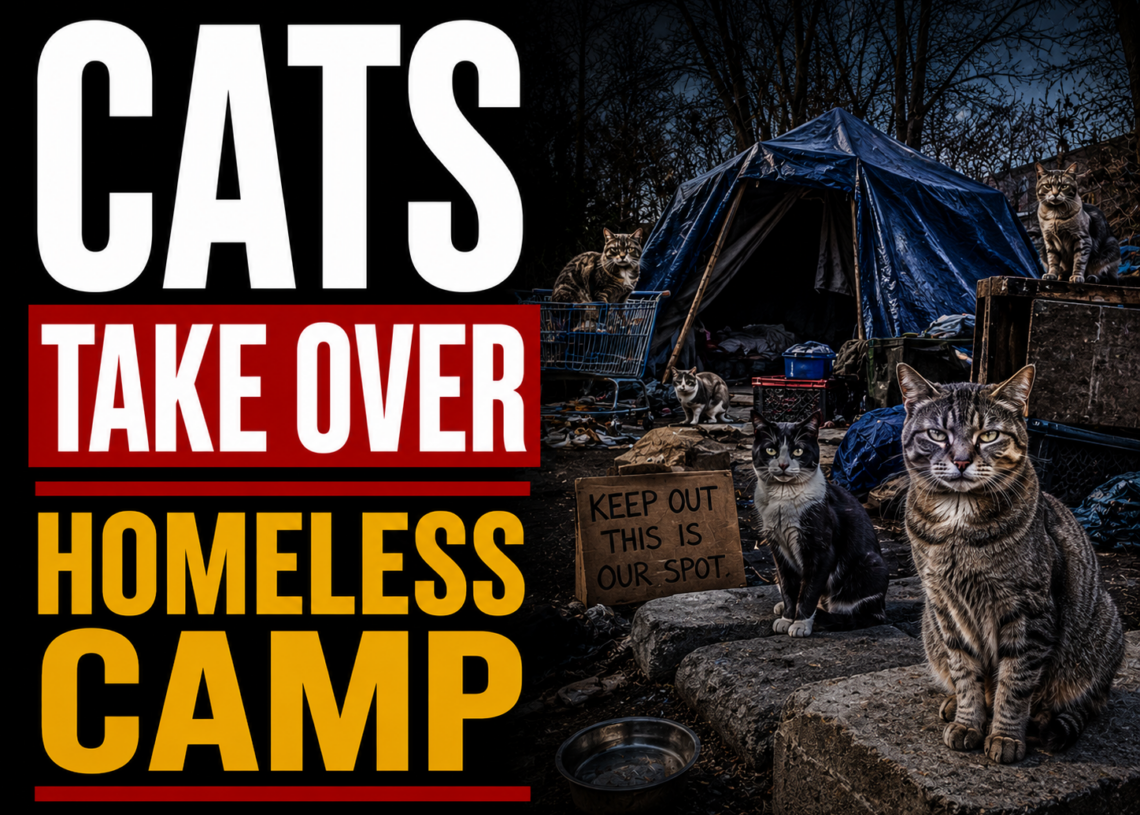 Cats Take Over Homeless camp