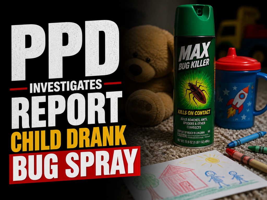 PPD invetigates report child drank bug spray