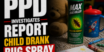 PPD invetigates report child drank bug spray