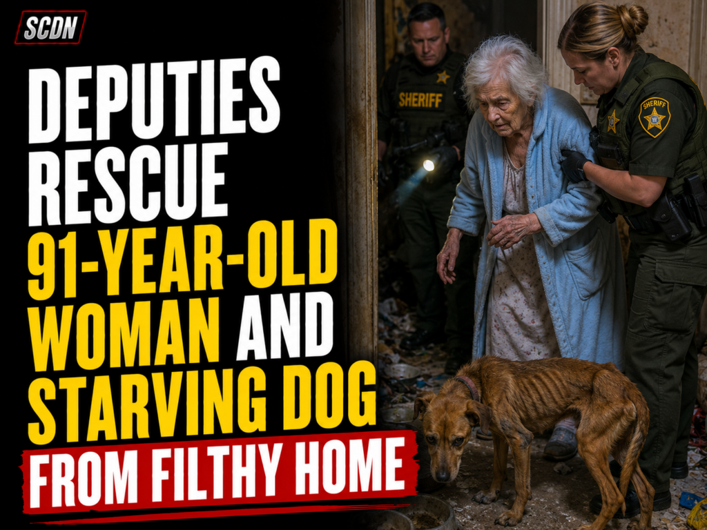 Elderly woman and dog rescued