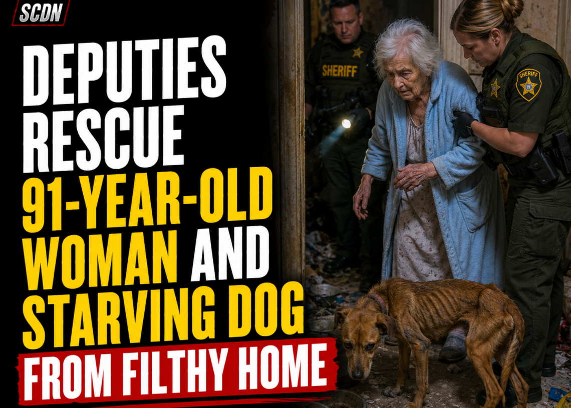 Elderly woman and dog rescued