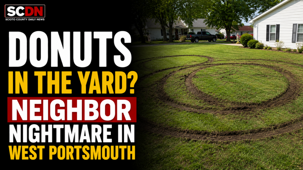 neighbor does donuts in yard