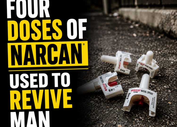 man revived with 4 doses of Narcan