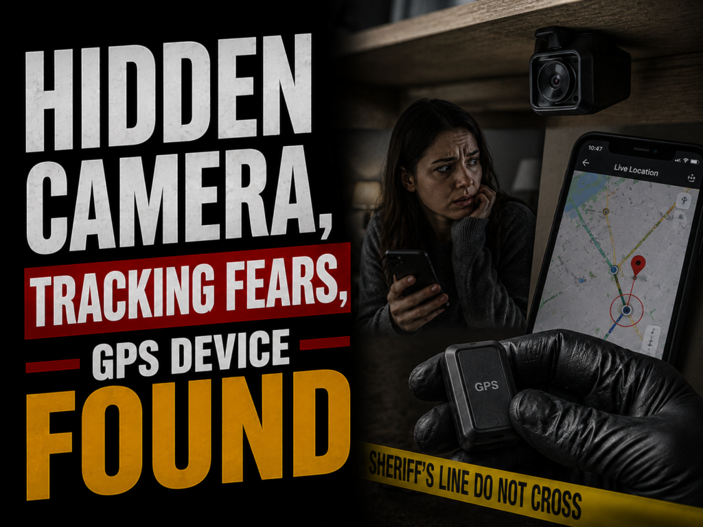 Hidden camera and GPS tracker found