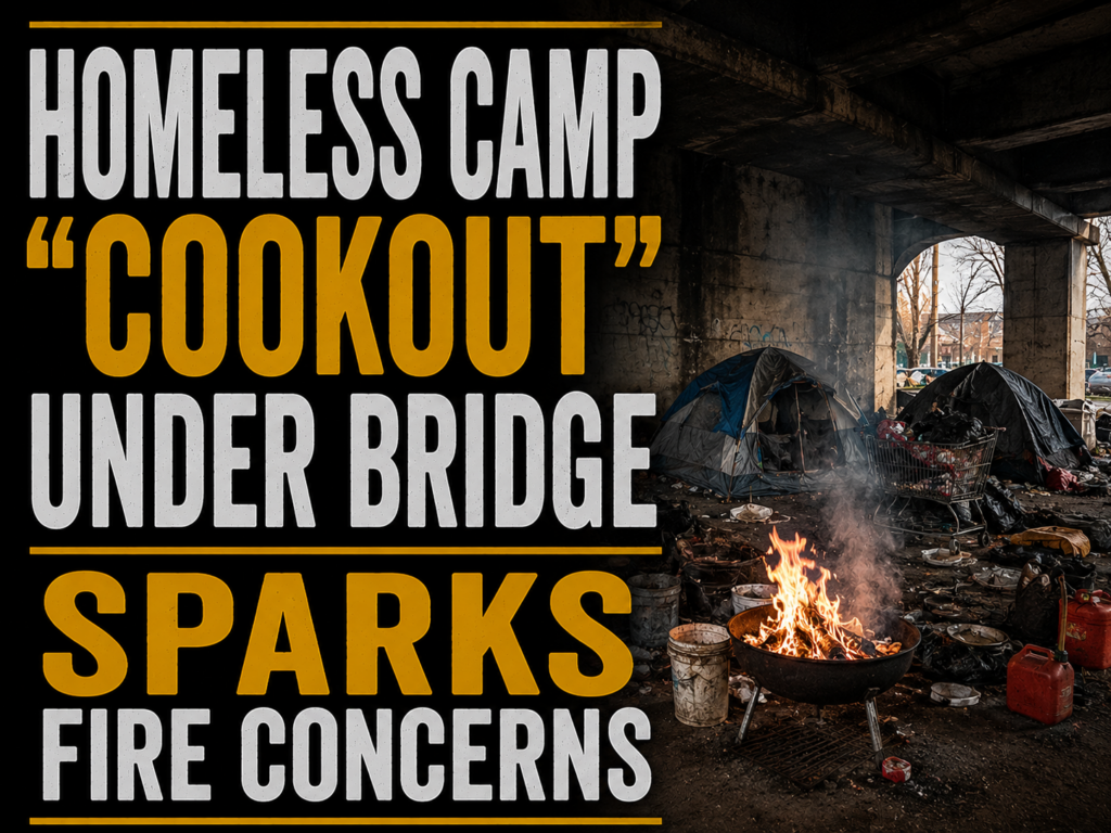 homeless camp cookout