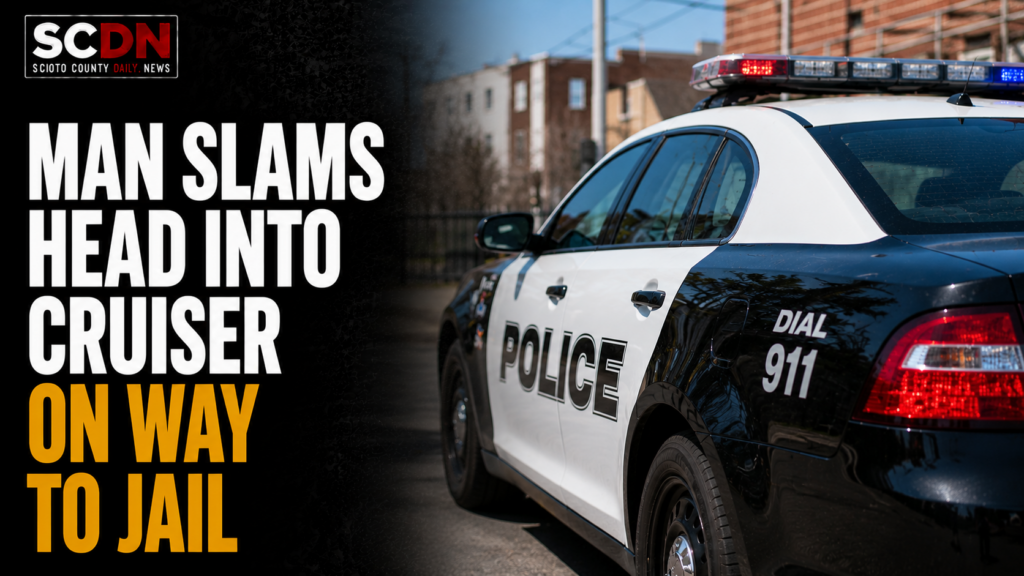 man slams head into cruiser