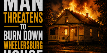 man threatens to burn down Wheelersburg house