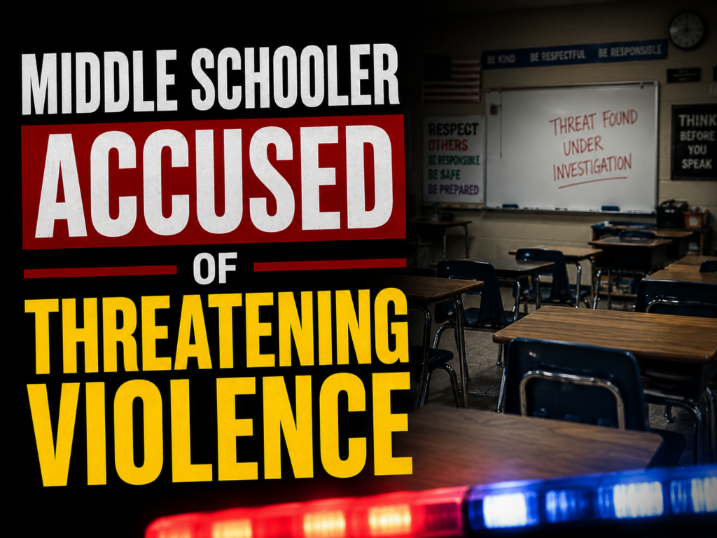 MIddle Schooler accused of threatening violence
