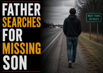 father hunts for missing son