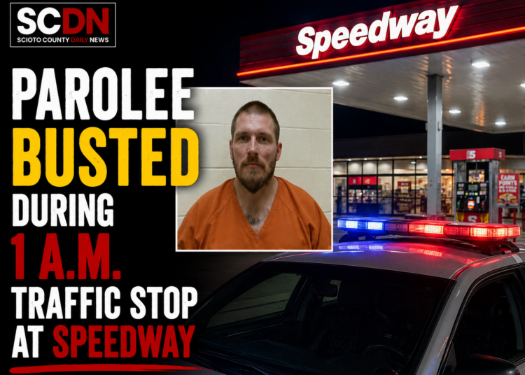 parolee busted at speedway