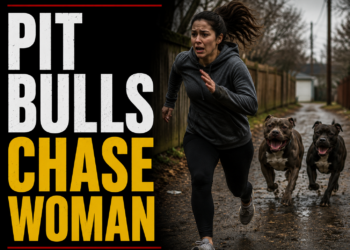 Pit bulls chase woman