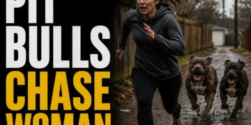 Pit bulls chase woman