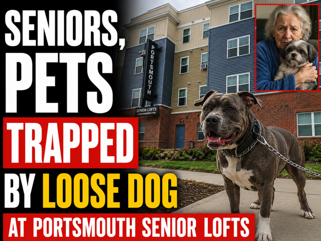 seniors trapped by loose dog
