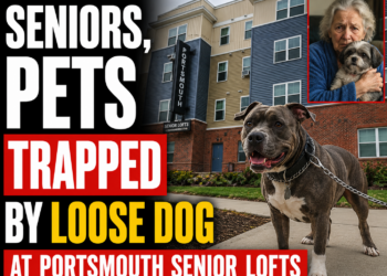 seniors trapped by loose dog