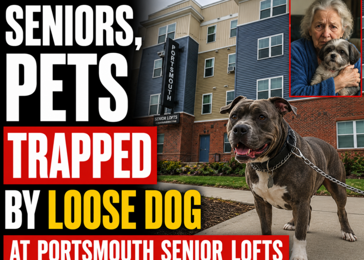 seniors trapped by loose dog