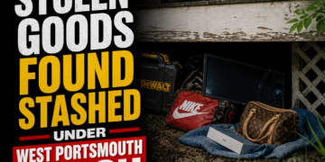 stolen goods found under porch