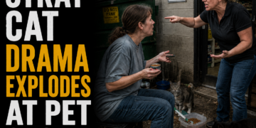 stray cat drama at pet store