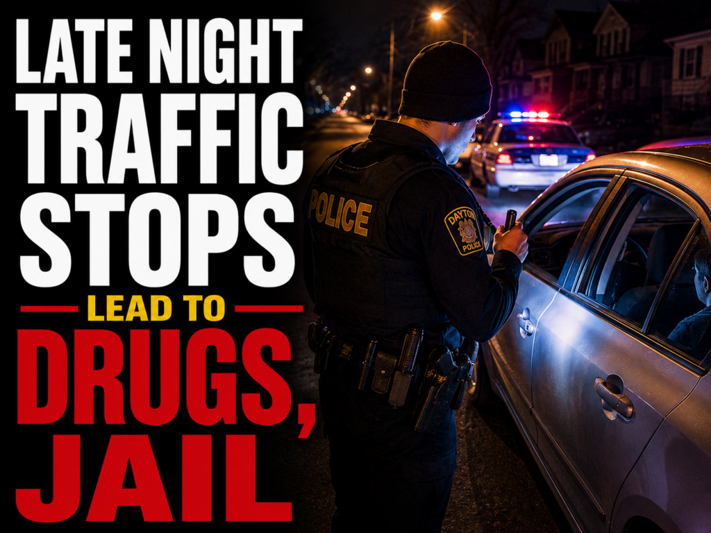 traffic stops lead to late night arrests