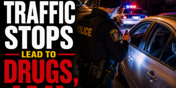 traffic stops lead to late night arrests
