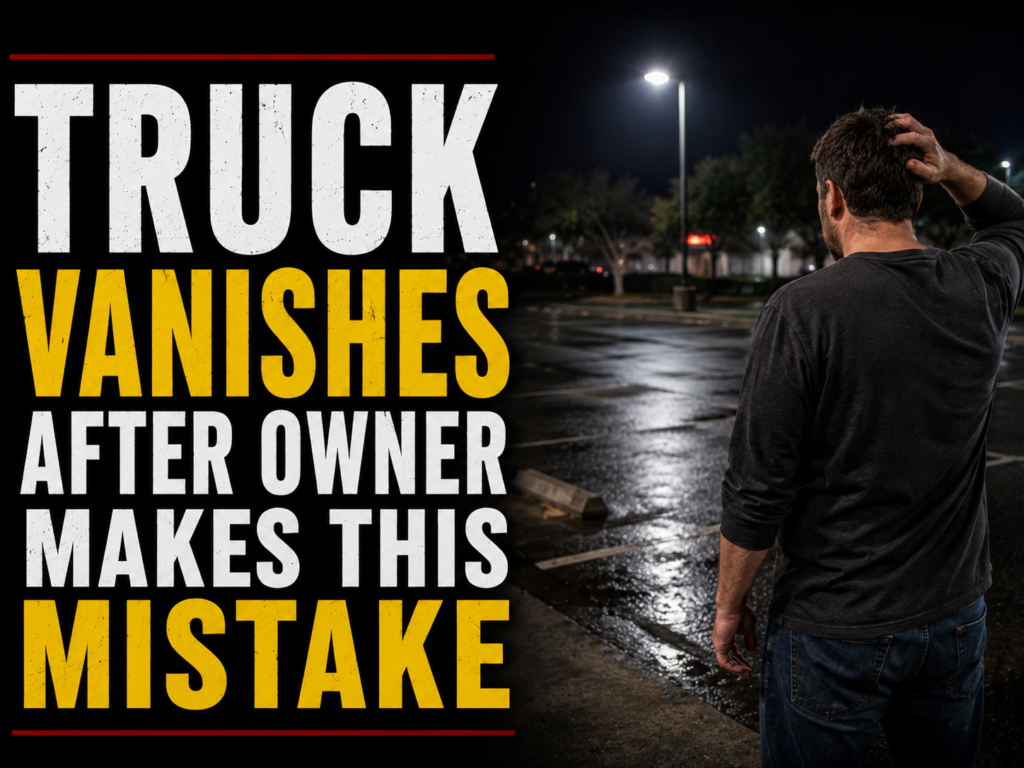Truck vanishes after owner makes this mistake