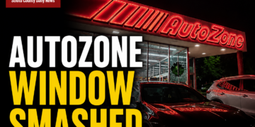 auto zone window smashed
