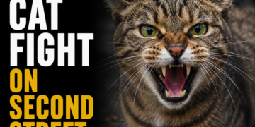 Cat fight on second Street