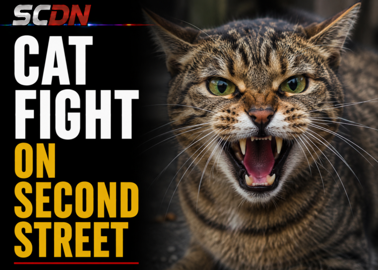 Cat fight on second Street