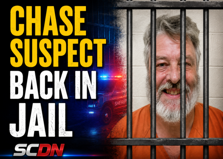 Chase suspect back in jail
