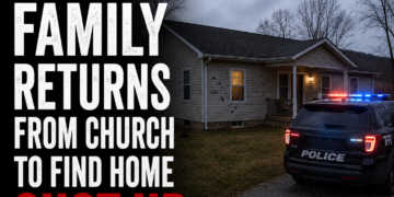 family returns home to find house shot up