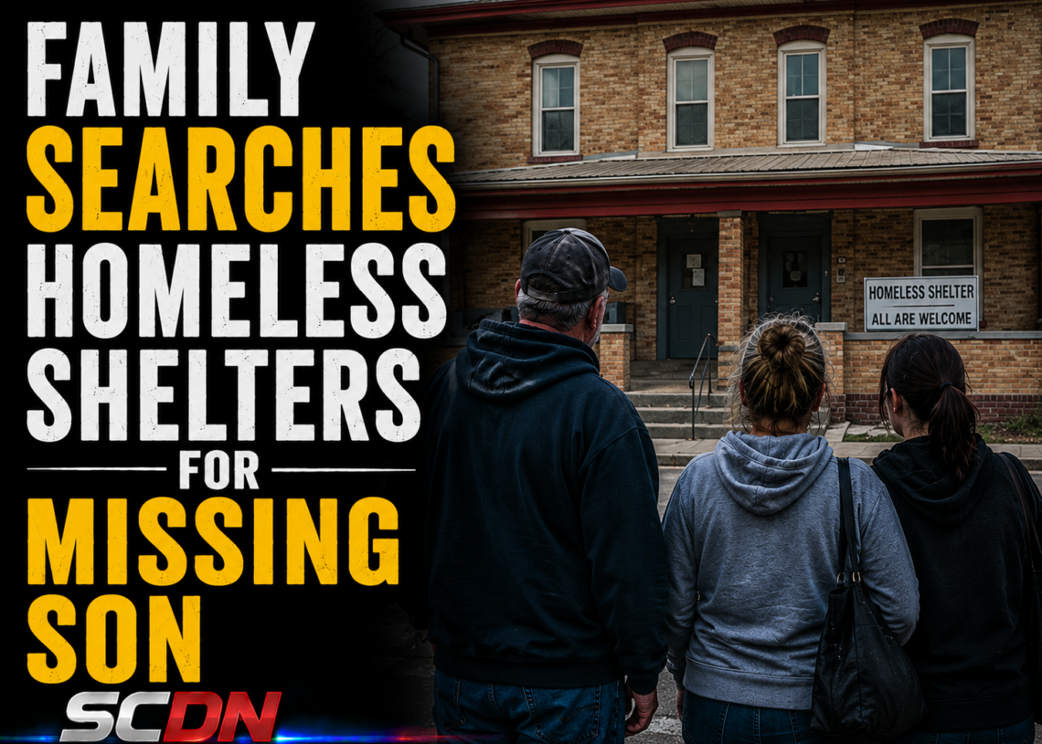 Family searches homeless shelter