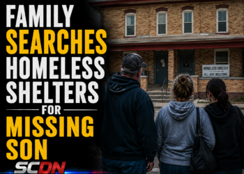 Family searches homeless shelter
