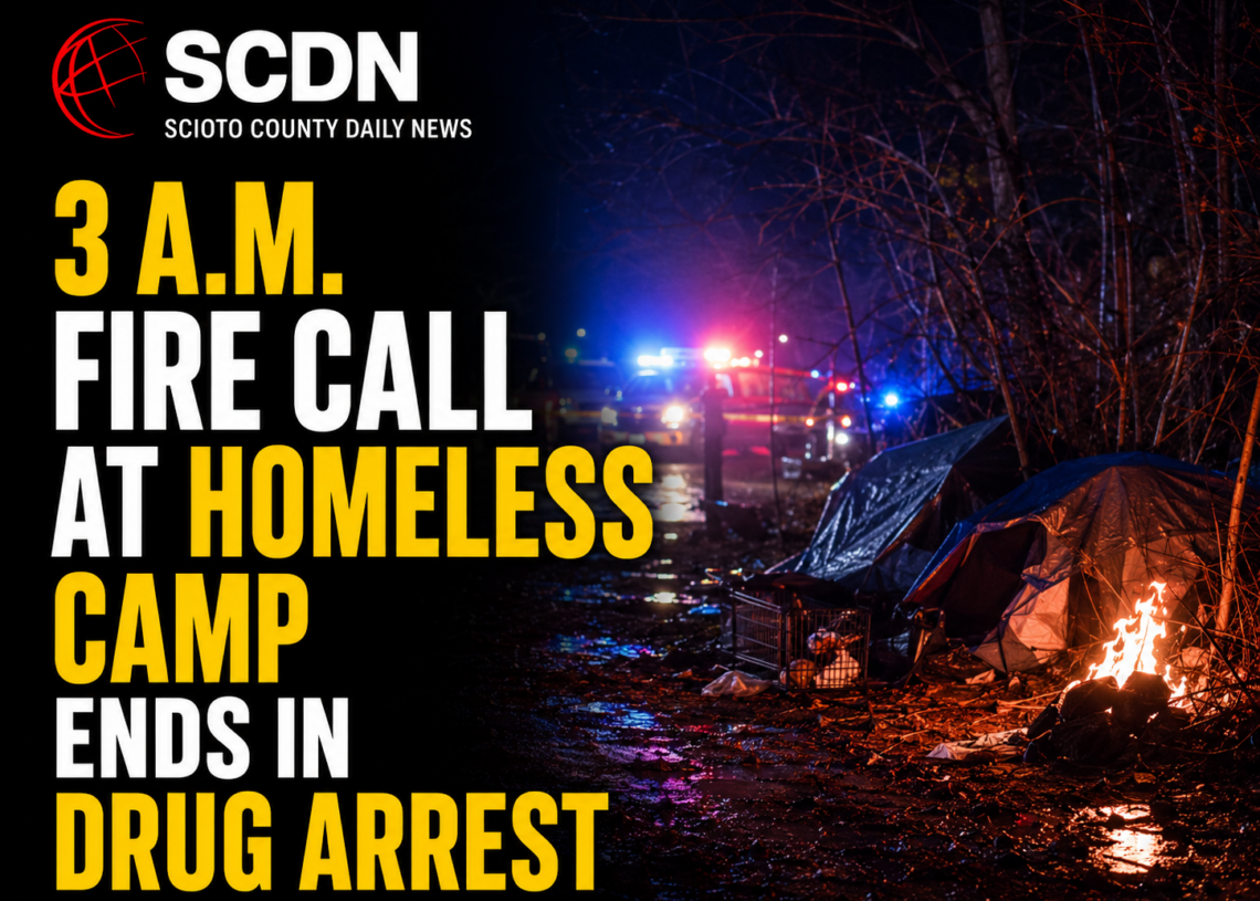 homeless camp fire