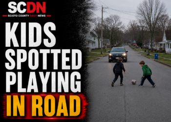Kids spotted playing in road