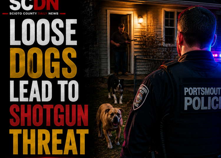 Loose Dog leads to shotgun threat