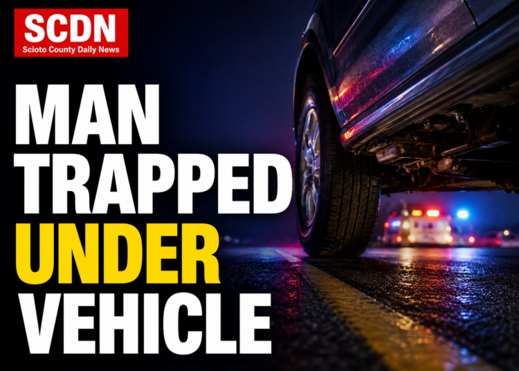 Man trapped under vehicle