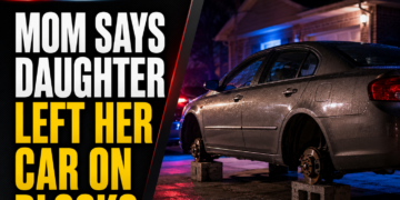 Mom says car left on blocks