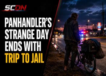 pandhandlers strange day end with jail