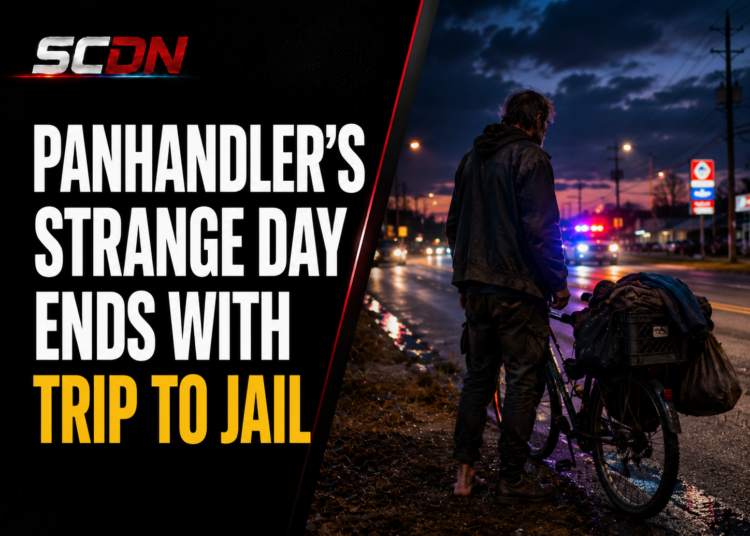 pandhandlers strange day end with jail