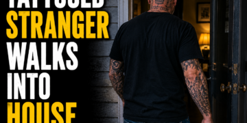 tattooed stranger walks in