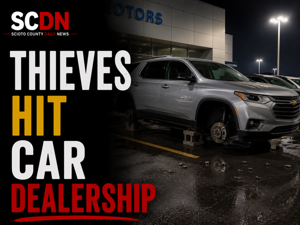 Thieves hit car lot