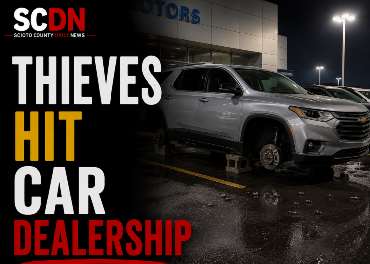 Thieves hit car lot