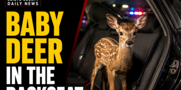 Baby deer in the backseat