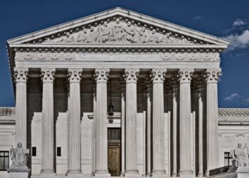 The exterior of a county courthouse