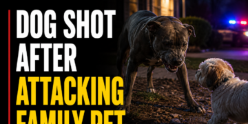 dog shot after attacking family pet