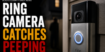 Ring camera catches peeper