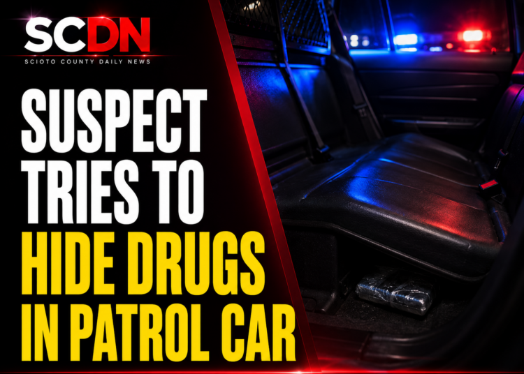suspect hides drugs in patrol car