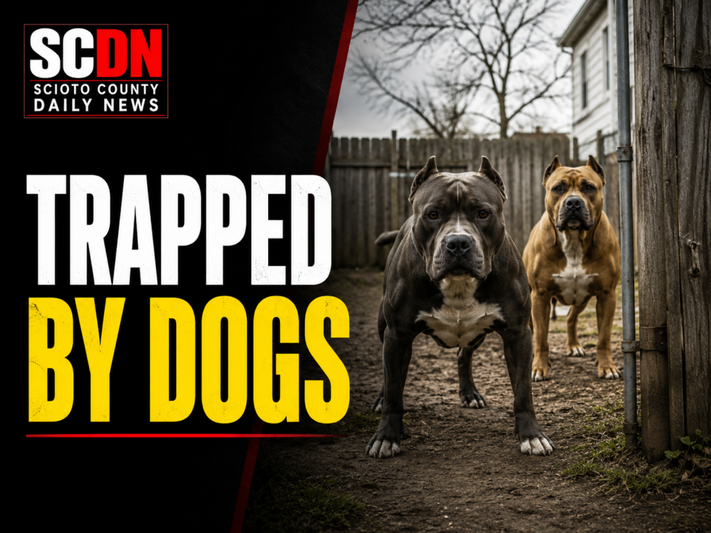 Trapped by dogs