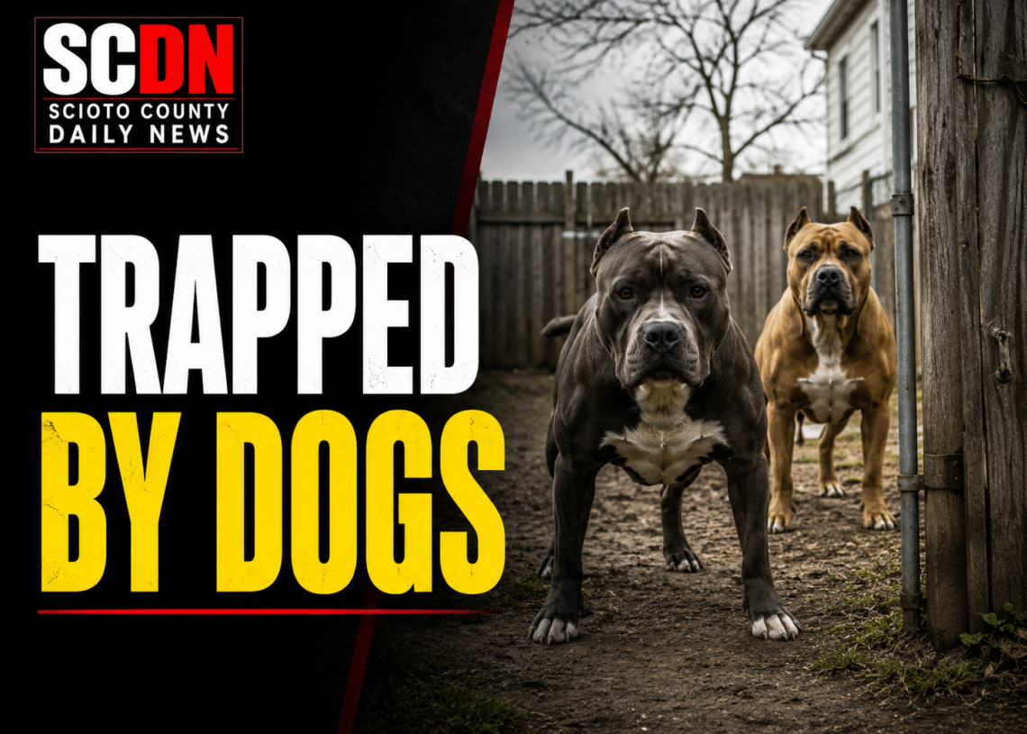 Trapped by dogs