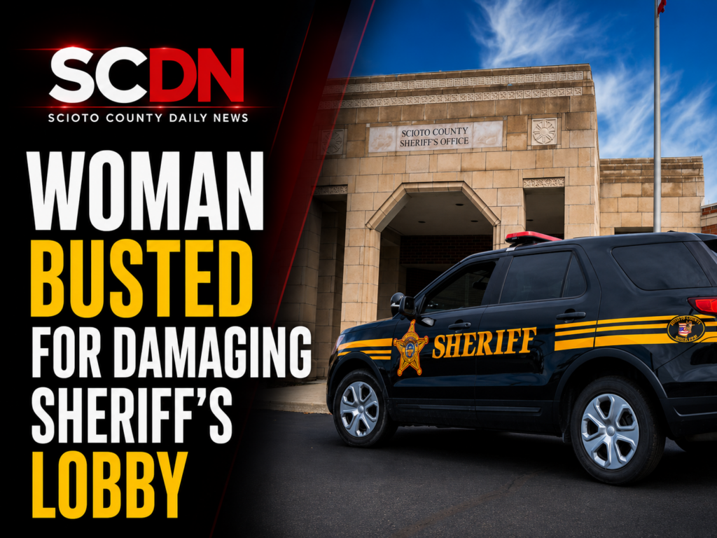 woman busted for damaging sheriff's lobby