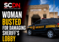woman busted for damaging sheriff's lobby